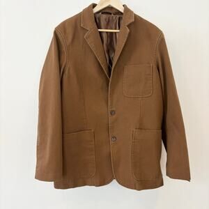 Duluth Trading Khaki Blazer Sport Coat Mens Tall Large 100% Cotton